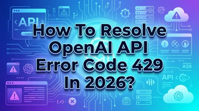 How To Resolve OpenAI API Error Code 429 In 2026?